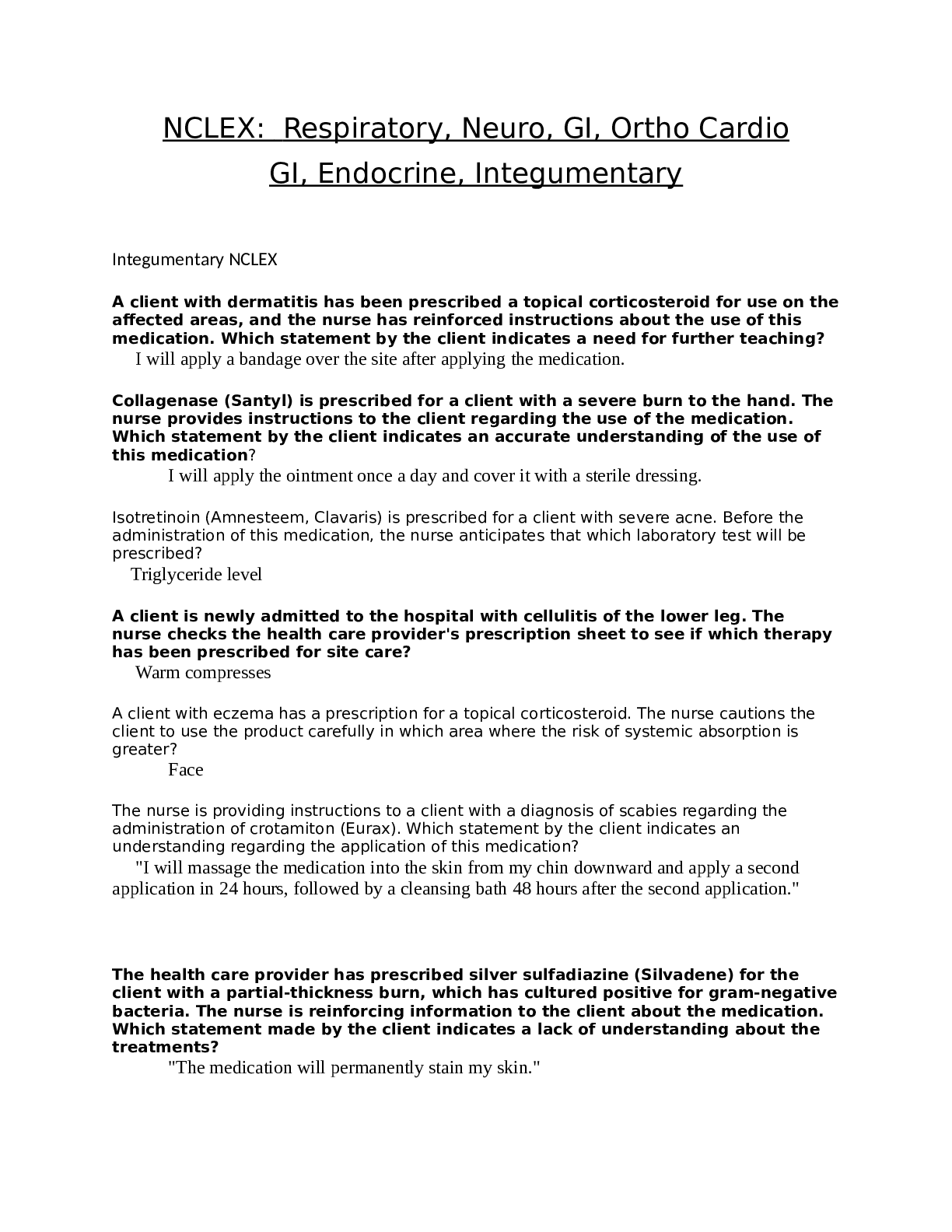 Preview image for Accumlative NCLEX